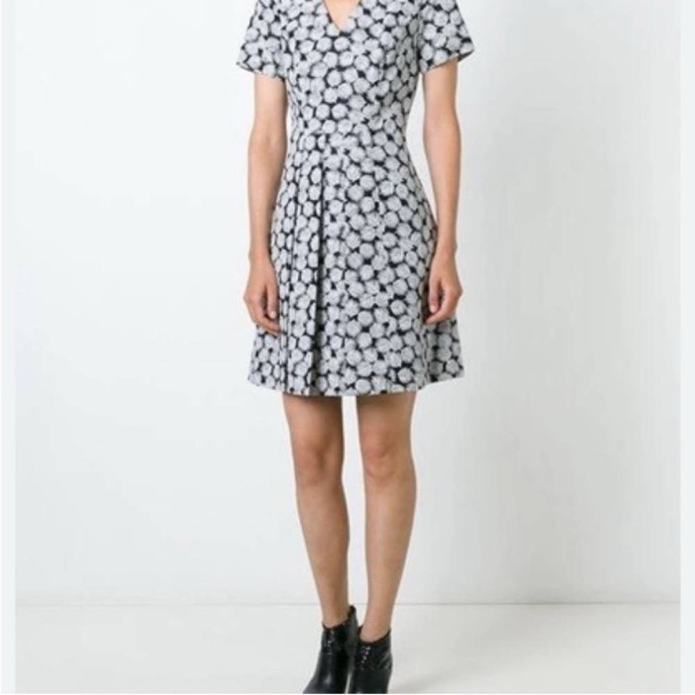 MICHAEL KORS | 'Leaf print pleated dress